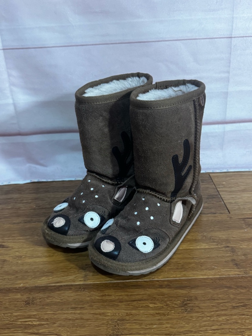 Emu Australia Deer Chestnut New Suede Sheepskin Shearling Boots Size US12 Prelov